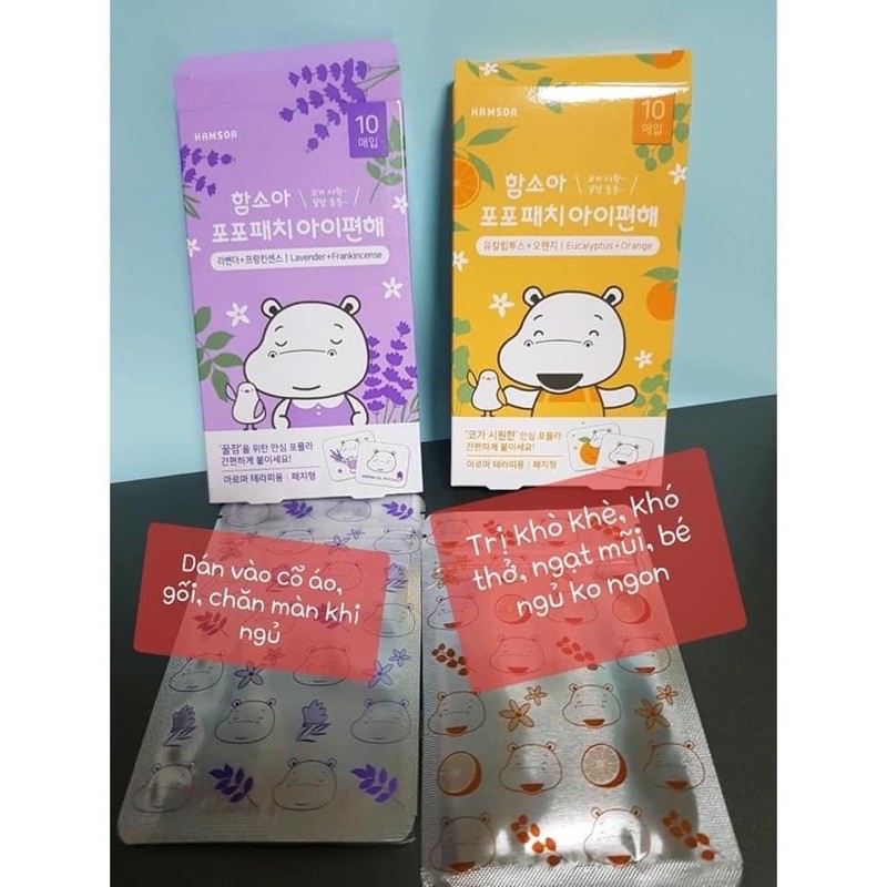 MIẾNG DÁN THÔNG MŨI HAMSOA CHO BÉ