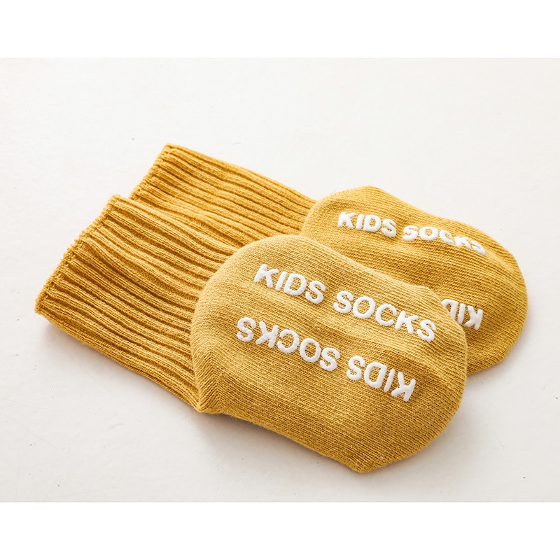 Vớ cotton dệt kim mềm mại chống trượt thiết kế hoạt hình thời trang thu đông xinh xắn dành cho trẻ sơ sinh