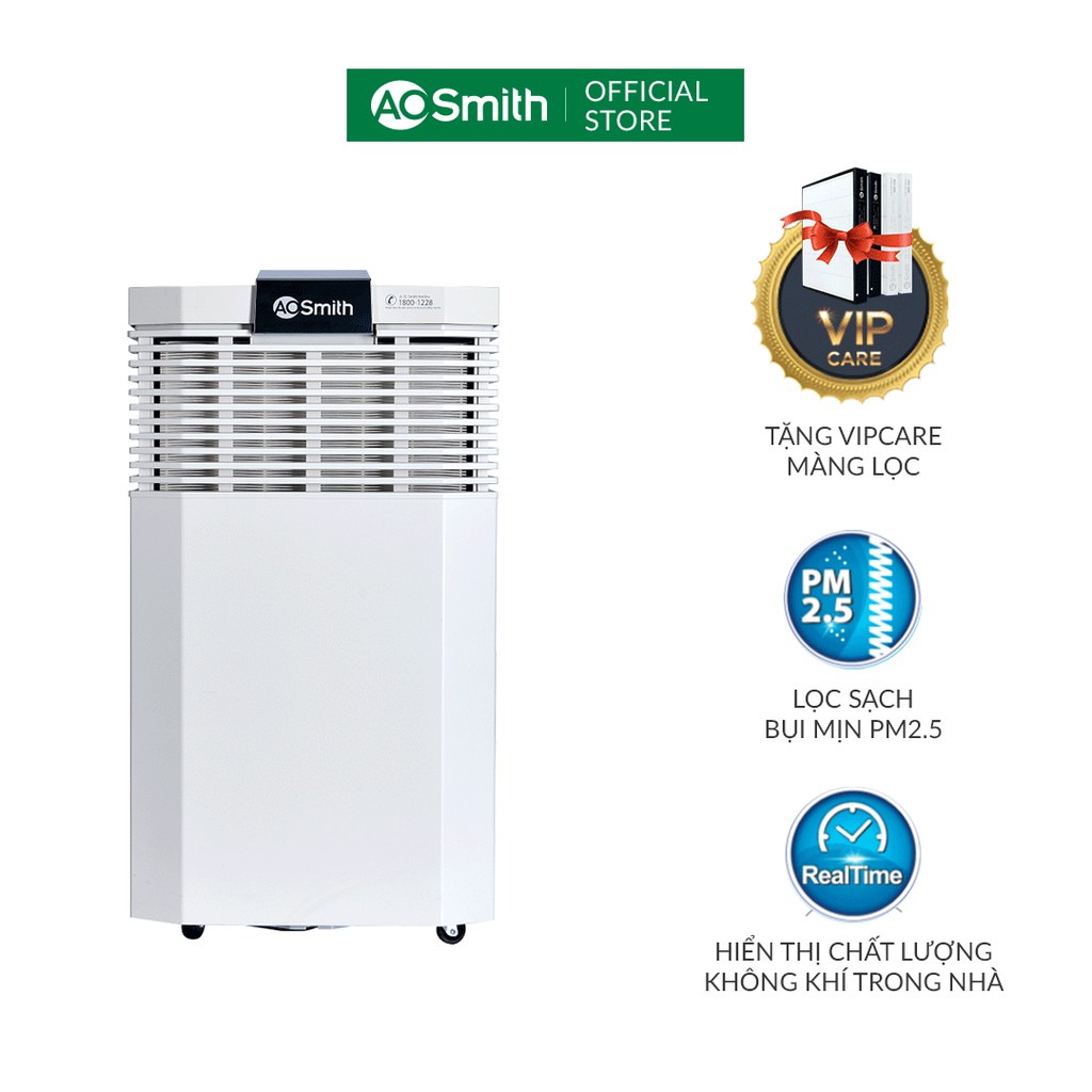 [Mã ELMALL1TR5 giảm 6% đơn 3TR] Máy lọc không khí A. O. Smith KJ500F-B01 và gói bảo dưỡng - thay thế bộ 4 màng lọc