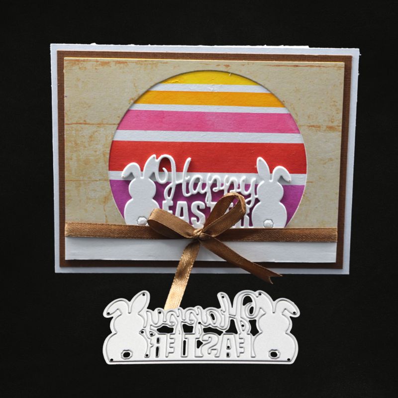 Khuôn Cắt Thẻ Giấy Hình Thỏ Phục Sinh Trang Trí Album Sổ Tay DIY