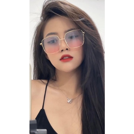 Kính râm nữ chuẩn UV400, kính mát vintage vuông C3 chống ánh sáng xanh, UV400 Jolie eyewear