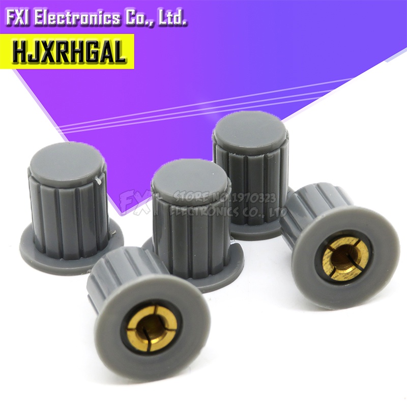 Bộ 5 Nút Vặn Màu Xám Phù Hợp Cho Chiết Áp WXD3-13 - 2W