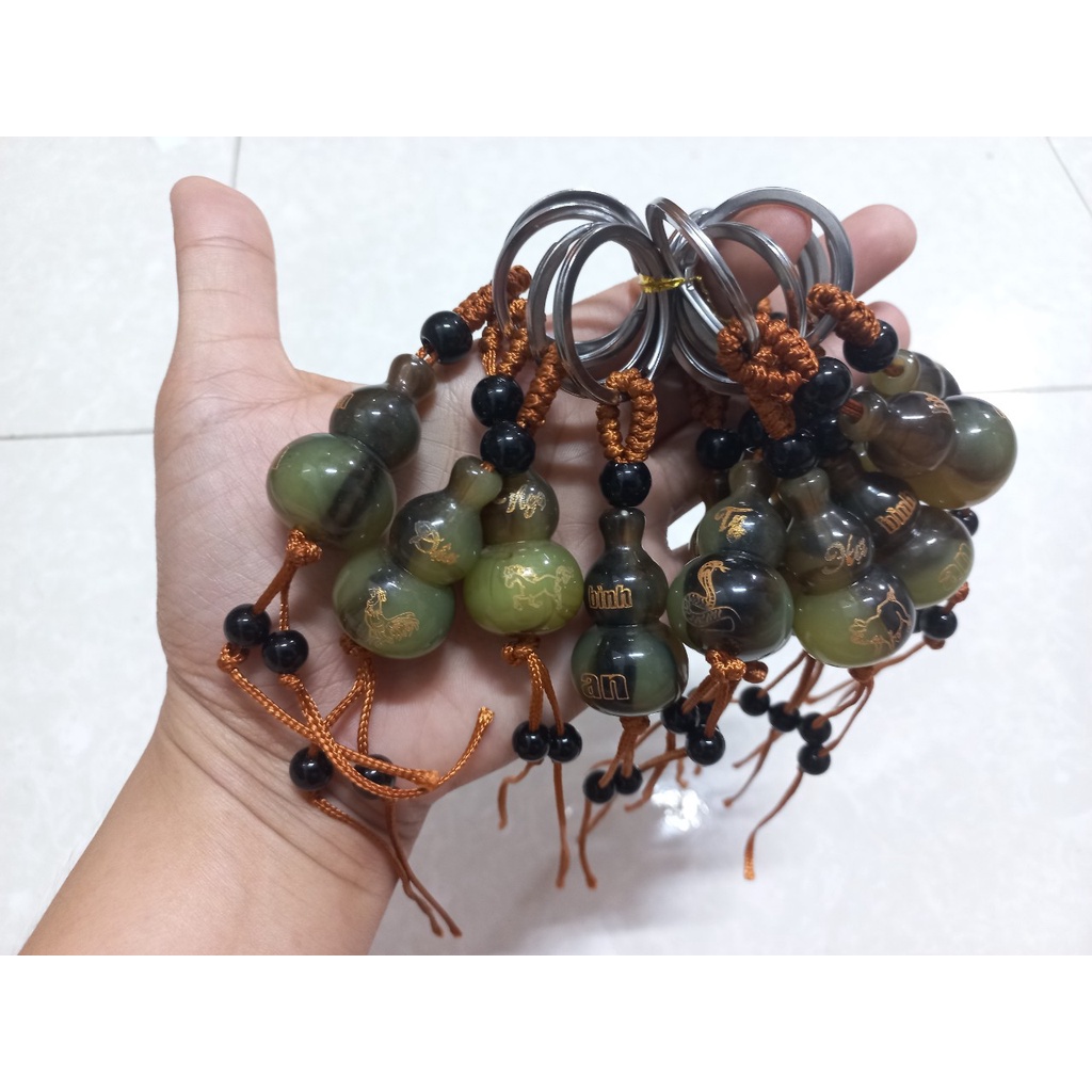 *Kho Sỉ*Móc khóa đá hồ lô 12 con giáp