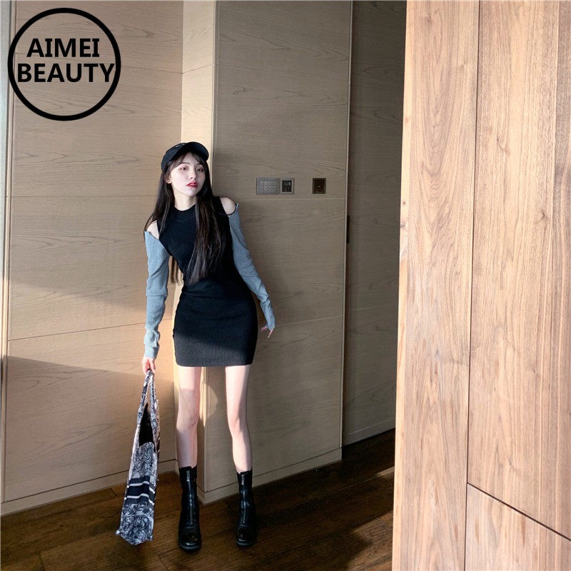 Đầm Dệt Kim Dài Tay Trễ Vai Gợi Cảm Cho Nữ | BigBuy360 - bigbuy360.vn