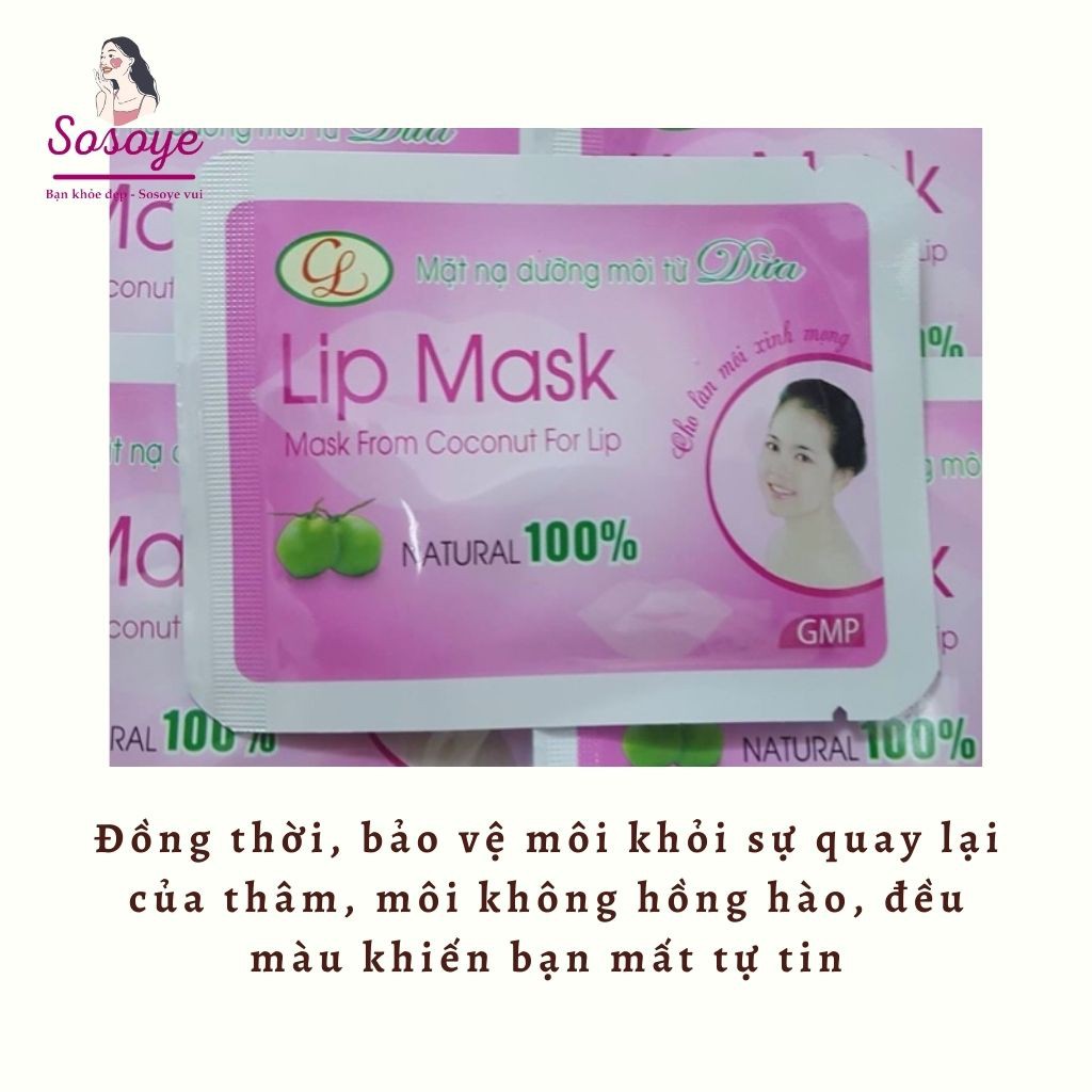 Mặt Nạ Dừa Dưỡng Môi Cửu Long Lip Mask From Coconut For Lip