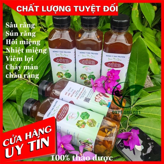 Nước Súc Miệng. Hết Sâu Răng, Đau Răng, Sún Răng, Hôi Miệng, Nhiệt Miệng, Chảy Máu Chân Răng. Chai 350ml.