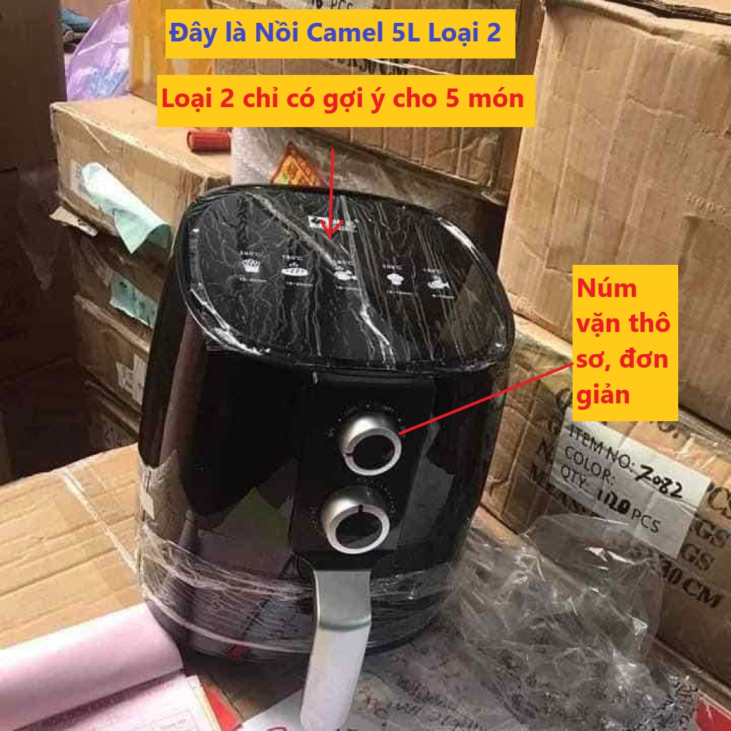 Nồi Chiên Không Dầu Camel Dung Tích 5L, 6L - Hàng loại 1, Bảo Hành 12 tháng