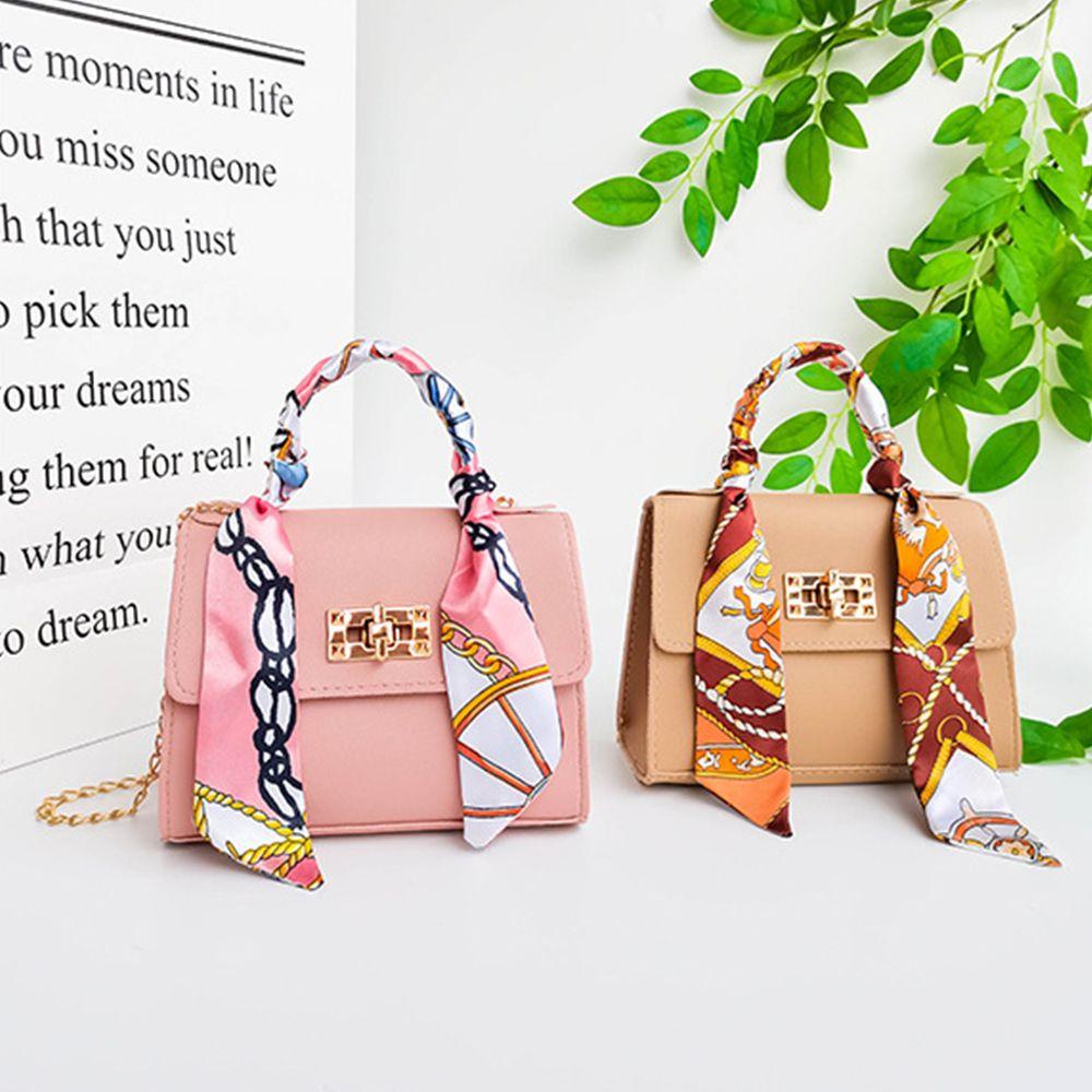Túi Đựng Điện Thoại Bằng Nylon Lụa Phối Khăn Choàng Cổ Thời Trang