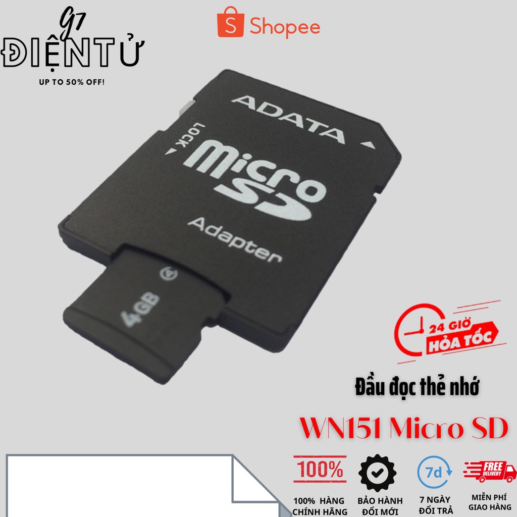CHÍNH HÃNG Adapter thẻ nhớ chuyển đổi thẻ nhớ Micro SD (TF) sang SD - Dùng cho máy ảnh Laptop, CAMERA