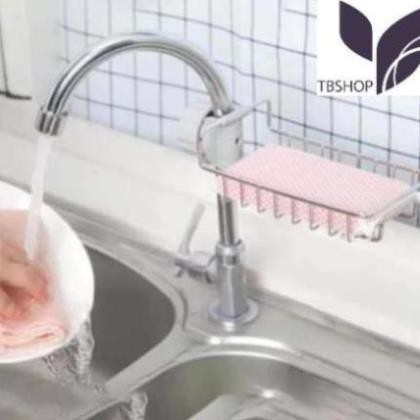 [HOT] Kệ Để Đồ Rửa Chén Cạnh Vòi Rửa Bát Tiện Dụng + TẶNG KÈM Miếng Rửa Bát Silicon
