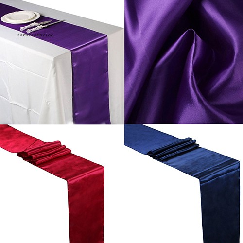 Khăn runner trải bàn chất liệu satin kích cỡ 12 x 108inch