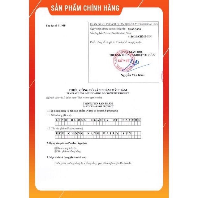 [CAM KẾT HOÀN TIỀN] Kem Chống Nắng Daily Sun Cream Linh Hương  MẪU MỚI | BigBuy360 - bigbuy360.vn