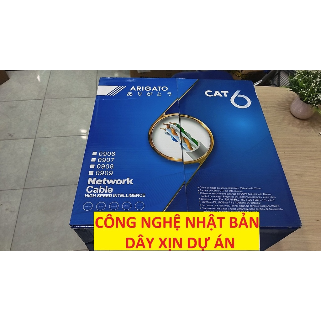 Dây mạng arigato Cat6 CCA UTP -Sản Phẩm Bán Chạy Nhất - ĐẠI LÝ DÂY MẠNG GIÁ SỈ TPHCM