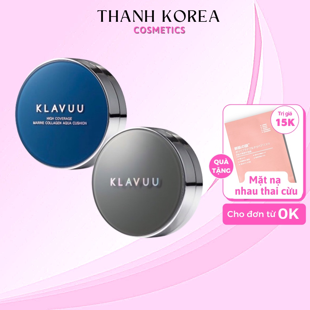 Phấn Nước Klavuu Cushion Dưỡng Trắng Kiềm Dầu, Chống Nắng SPF50+/PA++++