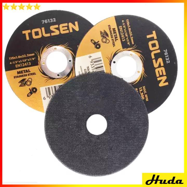 TOLSEN Đĩa Cắt Sắt Kim Loại Cắt Inox Mỏng 115mm Metal 76132