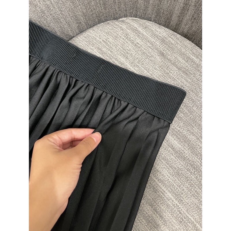 Chân váy xếp li nữ Bingshop - chân váy midi dáng dài xếp li vải tuyết nhung cạp chun freeship | BigBuy360 - bigbuy360.vn