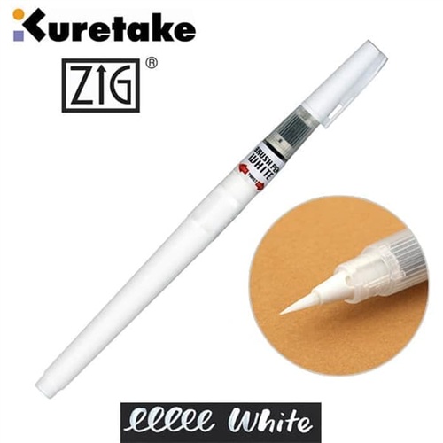 Bút Brush Mực Trắng Kuretake Zig White