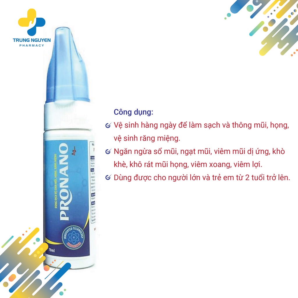 Dung dịch xịt mũi Ag Nano PRONANO (70ml)