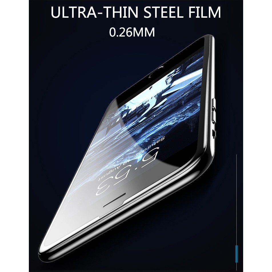 Kính cường lực 7D viền cong bảo vệ toàn màn hình dành cho iPhone X 7 6 8 8+ 6s+ 7+