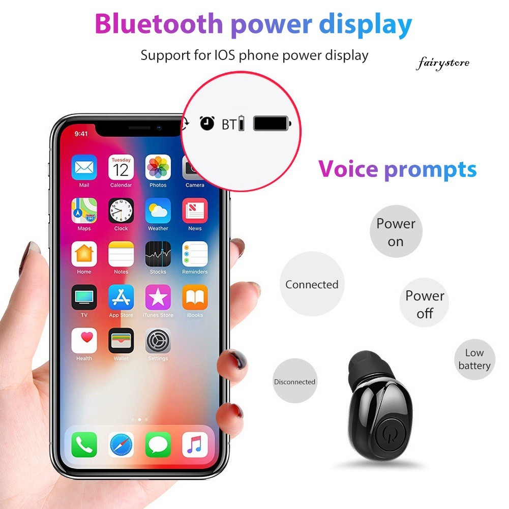 Tai Nghe Bluetooth 5.0 Không Dây Fs + X8s Kèm Hộp Sạc