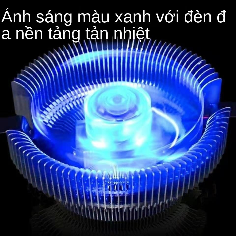 Loại suy giảm Quạt tản nhiệt CPU đa năng Intel AMD siêu êm với đèn LED để gửi giá đỡ miếng dán silicon dẫn