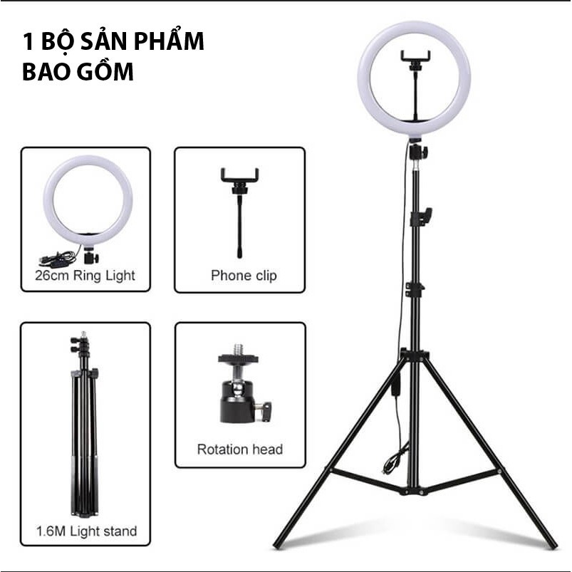 ĐÈN LIVESTREAM LED RING - 3 MÀU - ÁNH SÁNG CHUYÊN NGHIỆP