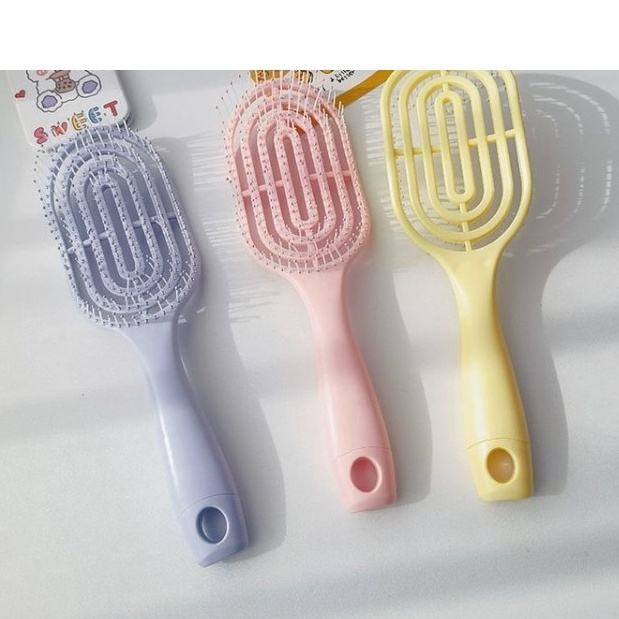 Lược chải tóc BEECRAZEE mát xa da đầu màu pastel xinh xắn