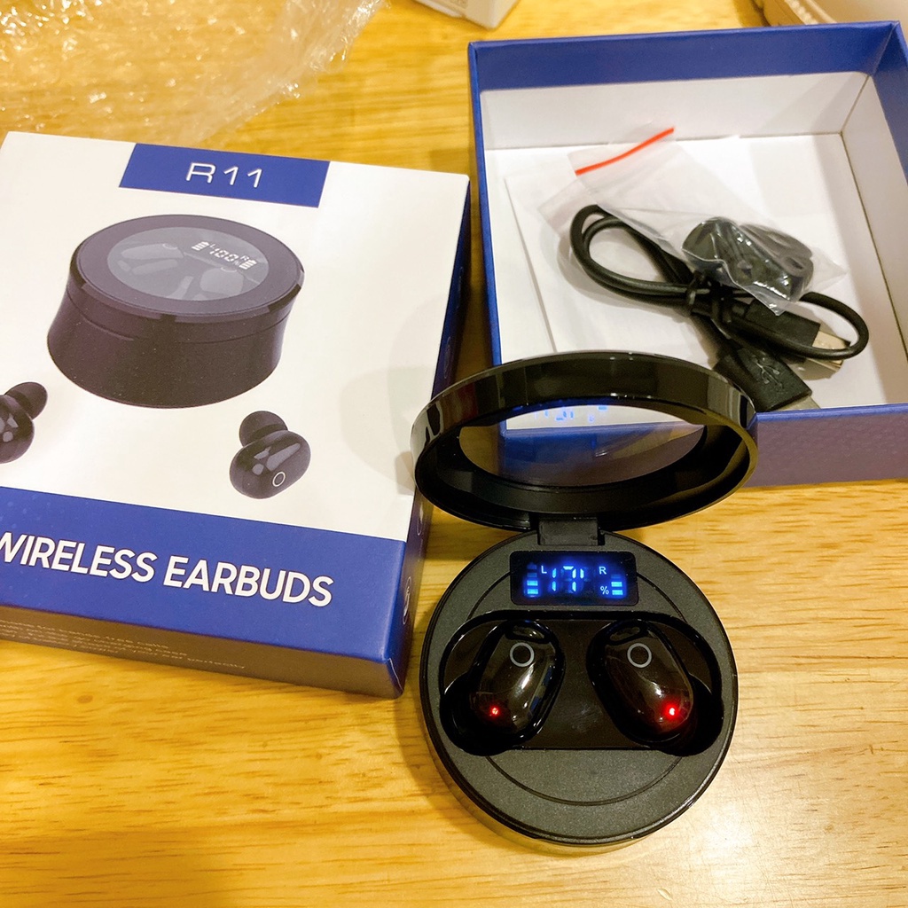 Tai nghe bluetooth TWS Magicsee R11, bass to, pin trâu, sạc type-C