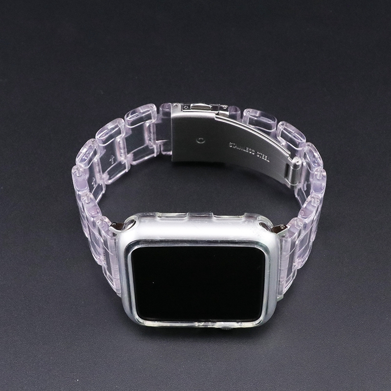 Dây Đeo Trong Suốt Đẹp Mắt Cho Đồng Hồ Thông Minh Apple Watch series 6 SE 1 2 3 4 5 38mm 40mm 42mm 44mm