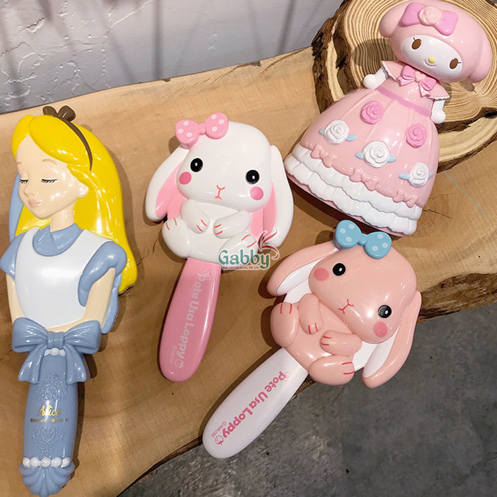 Gương - LƯỢC DISNEY CÔNG CHÚA CHO BÉ (Hình Elsa/ Hello Kitty/ Thỏ/ Alice/ Disney Princess)