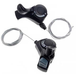 Tay gạt số xe đạp thể thao Shimano gắn ghi đông 1 đôi 3/7