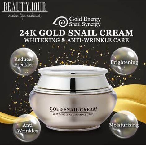 Kem Dưỡng Ẩm Trắng Da Chống Lão Hoá Gold Snail Từ Ốc Sên Vàng 24k Cream Gold Energy Snail Synergy 50ml