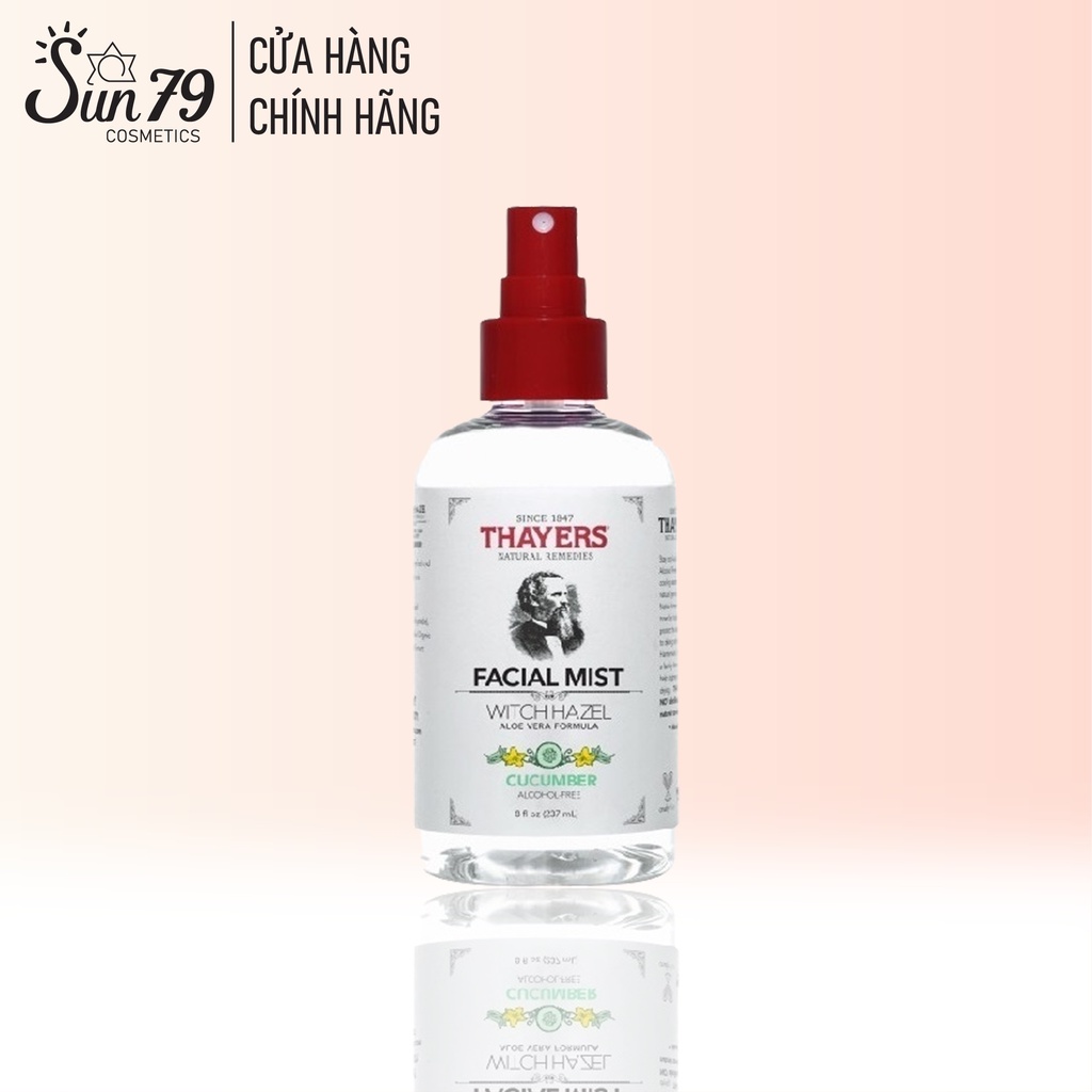 Nước Hoa Hồng Dạng Xịt Thayers Toner Facial Mist Cucumber 237ml