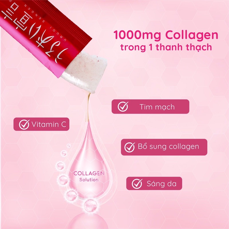 Thạch collagen Nhật Bản Aishitoto Collagen Jelly vị Dâu rừng 30.000 mg