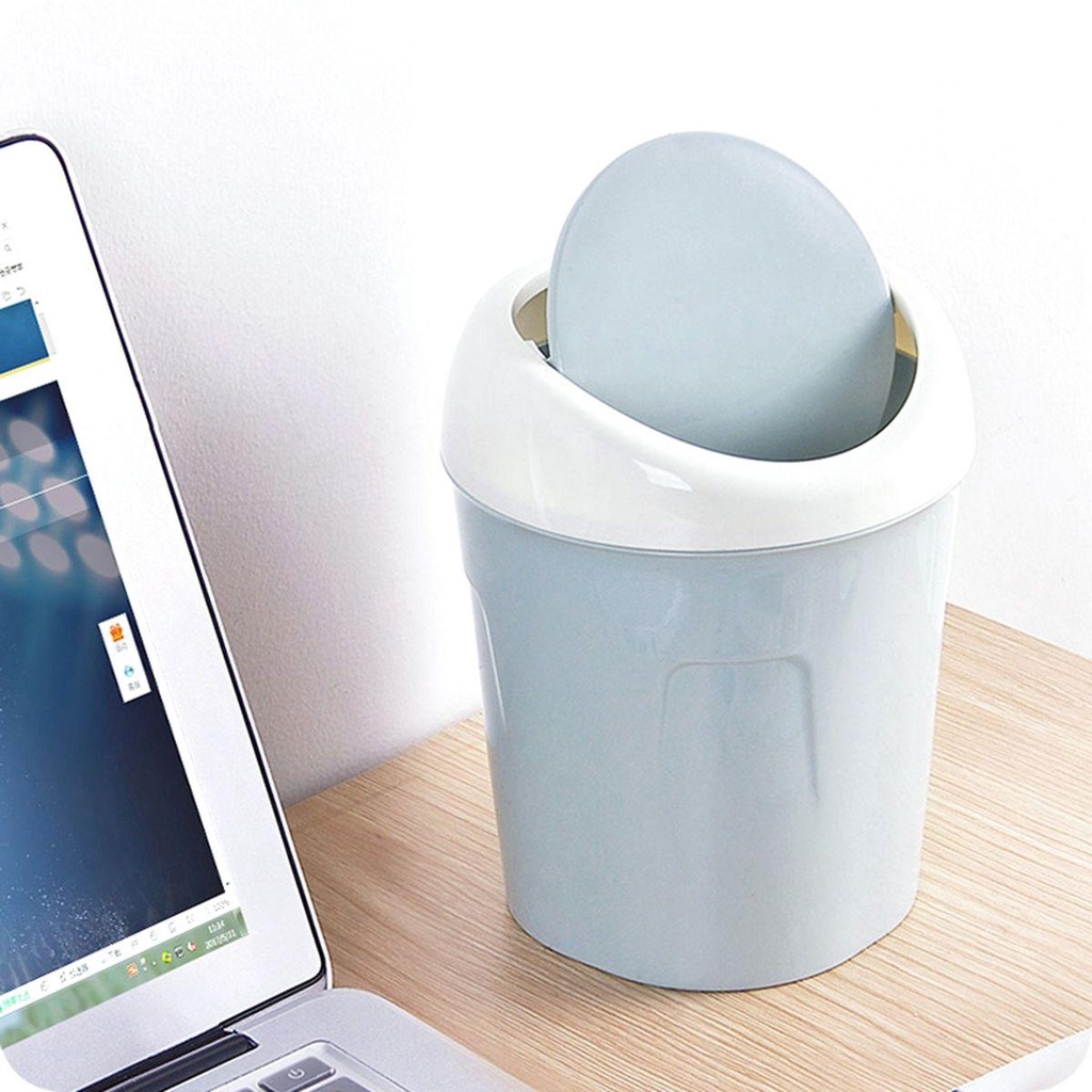 Thùng Đựng Rác Nắp Lật Mini Bằng Nhựa Nhiều Màu Cho Nhà Bếp/Phòng Khách