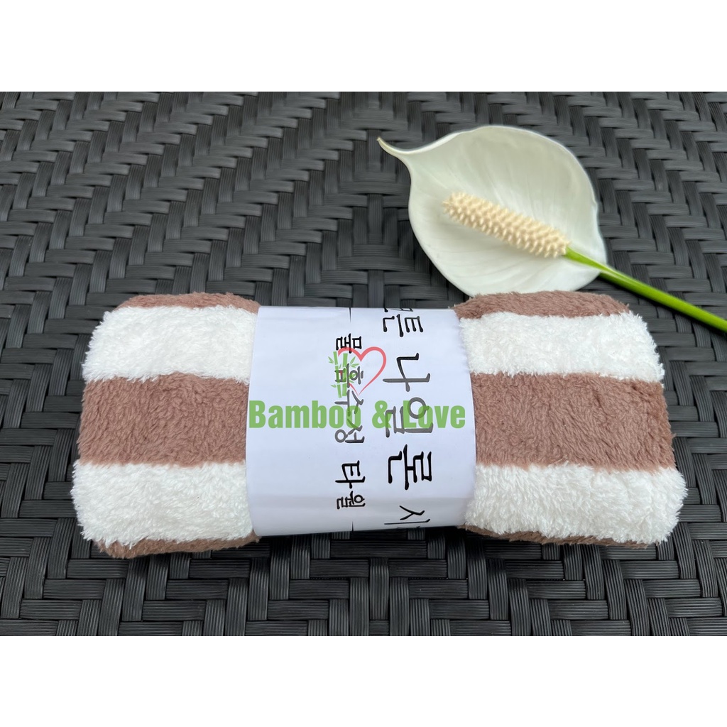Khăn mặt, khăn gội lông cừu Hàn Quốc Cao Cấp 35x75