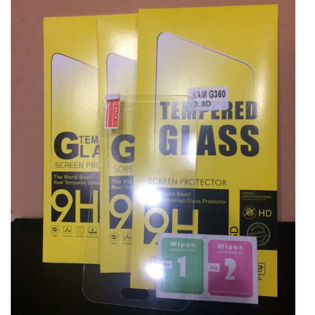 Bộ 3 kính cường lực 9H cho Galaxy G360 ( Trong suốt )