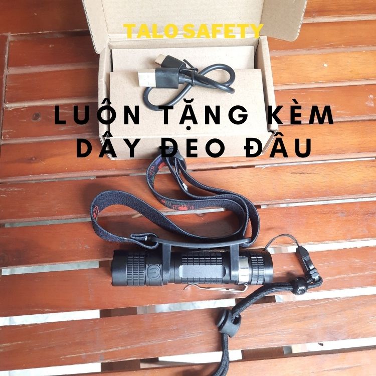 Đèn pin S11 đa năng đeo đầu và cầm tay mini siêu sáng type C  chống nước tốt