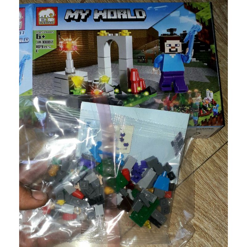 Lắp ráp 1 hộp Lego_MineCraft MyWord 30087 có 90 chi tiết bằng nhựa PVC