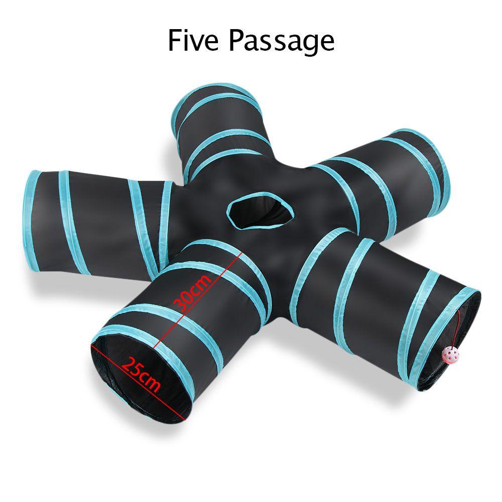 ☆YOLA☆ Funny Pet Long Tunnel Tube Interactive Hanging Ball Cat Exercise Toy Training Durable Hamster Small Animal Foldable Rabbit Play Product