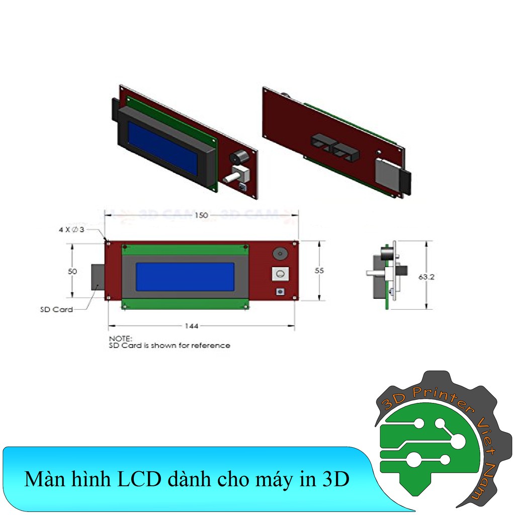 Màn hình LCD 2004/12864 dành cho máy in 3D