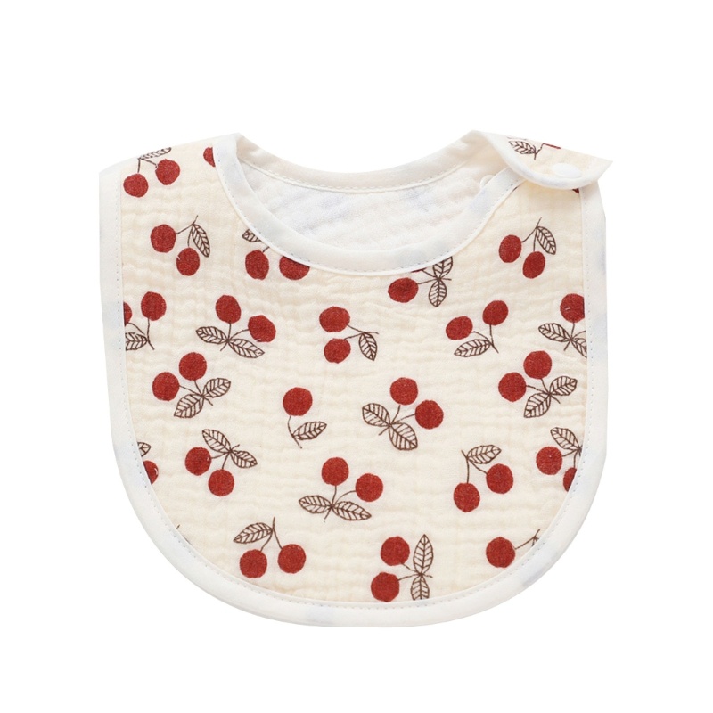 Yếm Ăn Cotton Trung Tính Họa Tiết Hoa Dành Cho Bé Trai Gái Mới Sinh