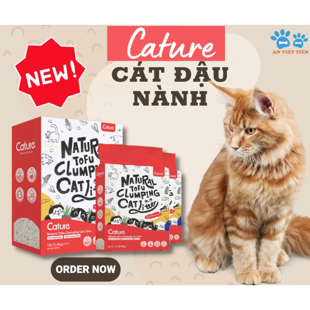 [Mã SKAMA8 giảm 8% đơn 300K] Cát đậu nành Cature Natural Tofu Siêu thơm - Cát lót vệ sinh cho mèo chuột