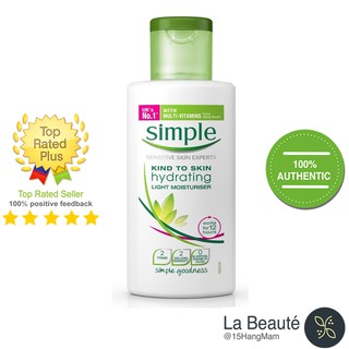 Simple Hydrating Light Moisturiser - Kem Dưỡng Ẩm Cho Da Nhạy Cảm 50ml