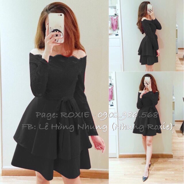 Váy ren xoè 2 tầng