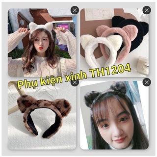 Bờm Lông Tai Mèo Cài Tóc Kute bản to, bờm lông tai hổ, bờm lông bản to siêu mềm mịn