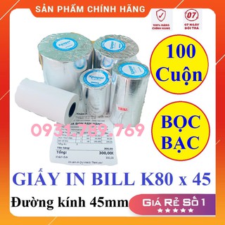 Giấy In Bill K80 x45 (80mm) 100 Cuộn/Thùng