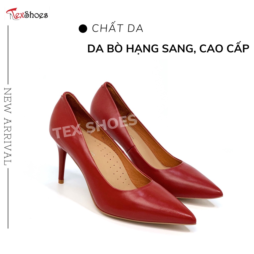 Giày cao gót nữ VNXK gót nhọn 7cm, giày công sở nữ gót đũa TEX SHOES