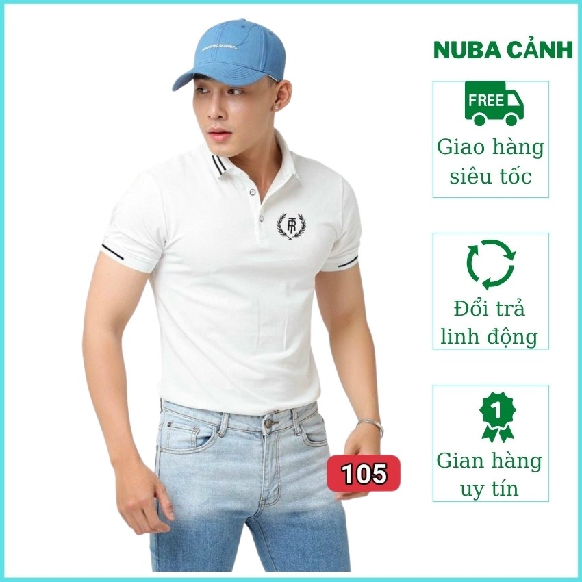 Áo thun nam nữ cổ bẻ cao cấp, ao phông chất vải polo, thấm hút mồ hôi 105 TAKA
