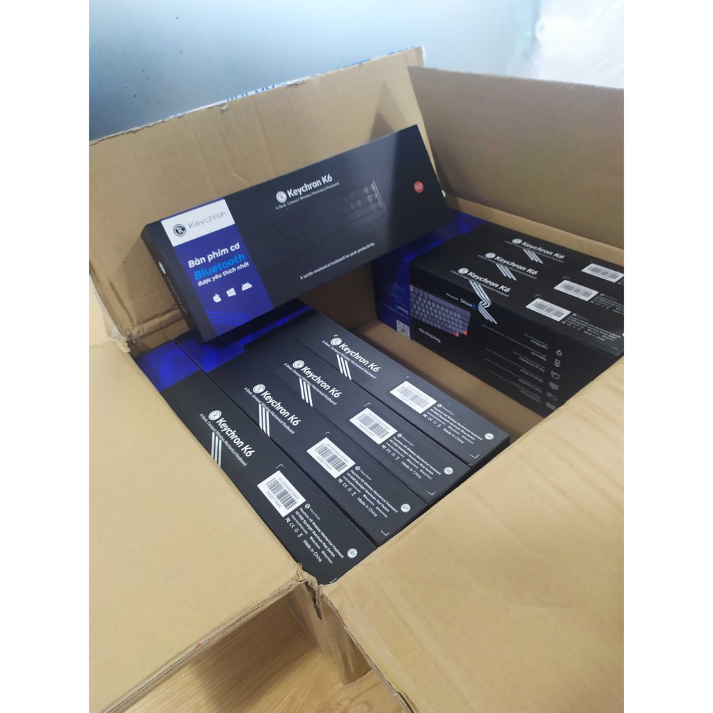 Keychron K6 - Bàn phím cơ Keychron K6 RGB wireless Nhôm Hotswap